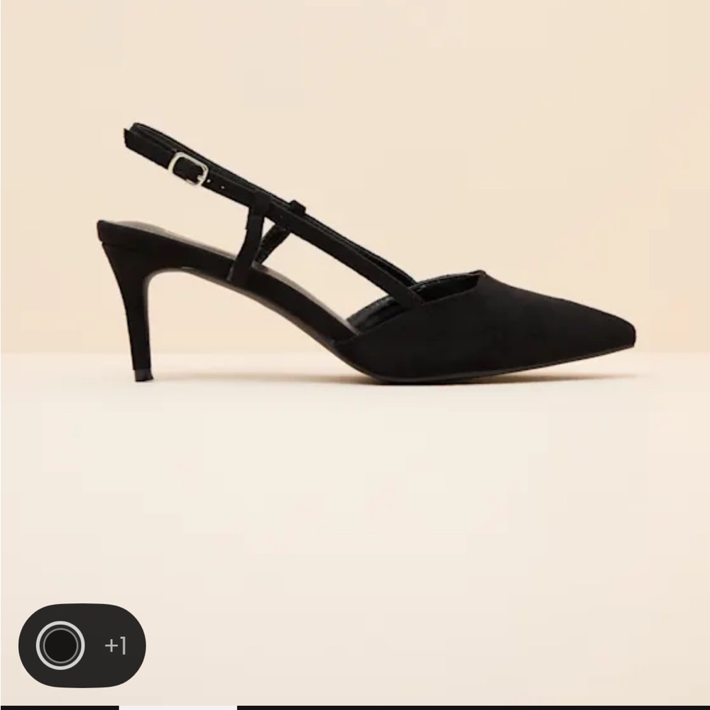 Elegant Black Slingback Heels - Picture 2 of 2